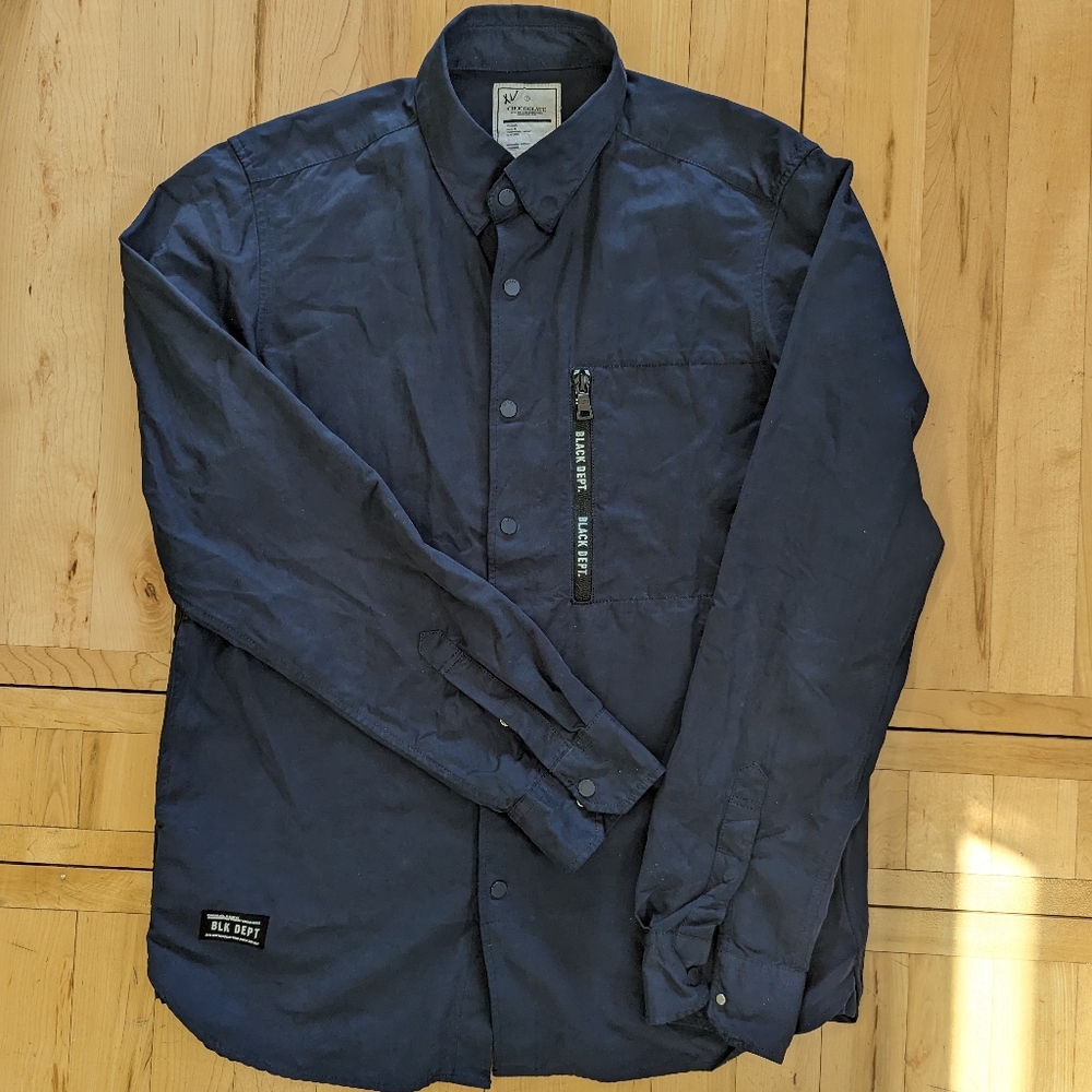 Chocoolate | Black Dept Snap Down Jacket Shirt Na… - image 3